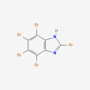 molecular formula C7HBr5N2 B579388 2,4,5,6,7-Pentabromo-1H-benzo[d]imidazole CAS No. 16865-25-1