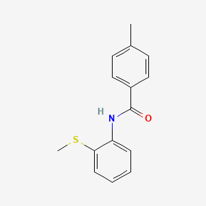 molecular formula C15H15NOS B5793939 4-methyl-N-(2-(methylthio)phenyl)benzamide CAS No. 701289-62-5