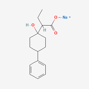 molecular formula C16H21NaO3 B579395 Sodium alpha-ethyl-1-hydroxy-4-phenylcyclohexaneacetate CAS No. 19395-79-0