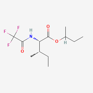 molecular formula C12H20F3NO3 B579407 butan-2-yl (2S,3S)-3-methyl-2-[(2,2,2-trifluoroacetyl)amino]pentanoate CAS No. 16974-97-3