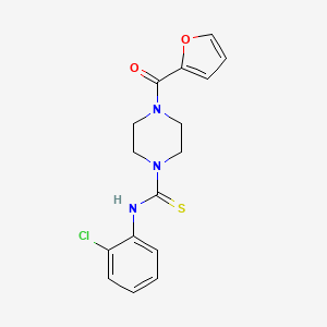 molecular formula C16H16ClN3O2S B5794076 N-(2-chlorophenyl)-4-(furan-2-ylcarbonyl)piperazine-1-carbothioamide 