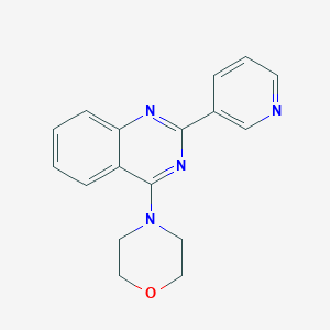 molecular formula C17H16N4O B5794094 4-(Morpholin-4-yl)-2-(pyridin-3-yl)quinazoline 