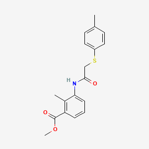 molecular formula C18H19NO3S B5794178 methyl 2-methyl-3-({[(4-methylphenyl)thio]acetyl}amino)benzoate 