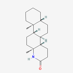 molecular formula C19H31NO B579422 (4aS,4bR,6aR,10aS,10bS,12aS)-10a,12a-dimethyl-3,4,4a,4b,5,6,6a,7,8,9,10,10b,11,12-tetradecahydro-1H-naphtho[2,1-f]quinolin-2-one CAS No. 17556-10-4