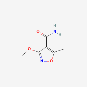 molecular formula C6H8N2O3 B579425 3-Methoxy-5-methylisoxazole-4-carboxamide CAS No. 16880-53-8