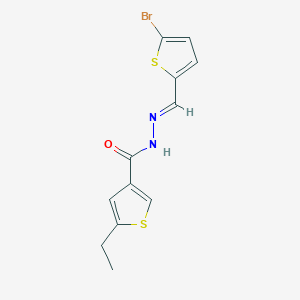 molecular formula C12H11BrN2OS2 B5794283 N'-[(5-bromo-2-thienyl)methylene]-5-ethyl-3-thiophenecarbohydrazide 