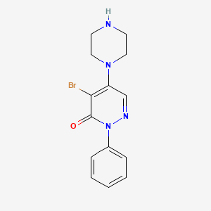 molecular formula C14H15BrN4O B5794342 4-bromo-2-phenyl-5-(piperazin-1-yl)pyridazin-3(2H)-one 