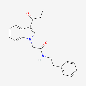 molecular formula C21H22N2O2 B5794403 N-(2-phenylethyl)-2-(3-propionyl-1H-indol-1-yl)acetamide 