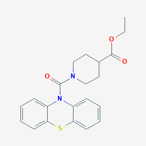 molecular formula C21H22N2O3S B5794444 ETHYL 1-(10H-PHENOTHIAZINE-10-CARBONYL)PIPERIDINE-4-CARBOXYLATE 