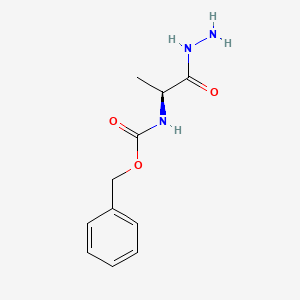 molecular formula C11H15N3O3 B579470 benzyl N-[(2S)-1-hydrazinyl-1-oxopropan-2-yl]carbamate CAS No. 17350-66-2