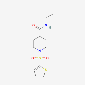 molecular formula C13H18N2O3S2 B5794769 N-(PROP-2-EN-1-YL)-1-(THIOPHENE-2-SULFONYL)PIPERIDINE-4-CARBOXAMIDE 