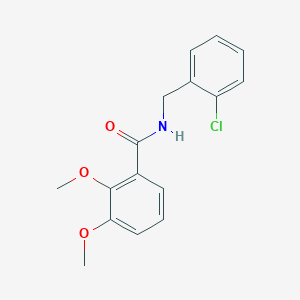 molecular formula C16H16ClNO3 B5794900 N-[(2-chlorophenyl)methyl]-2,3-dimethoxybenzamide 