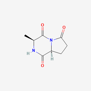 Pyrrolo[1,2-a]pyrazine-1,4,6(7H)-trione, tetrahydro-3-methyl-, (3S,8aS)-(8CI)