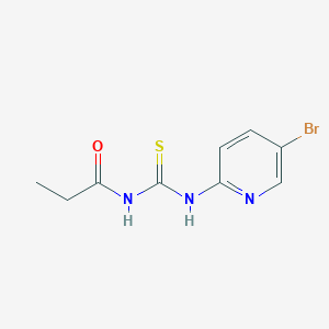 molecular formula C9H10BrN3OS B5794971 N-[(5-bromopyridin-2-yl)carbamothioyl]propanamide 