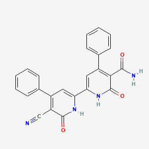 6-(5-cyano-6-oxo-4-phenyl-1H-pyridin-2-yl)-2-oxo-4-phenyl-1H-pyridine-3-carboxamide