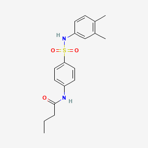 molecular formula C18H22N2O3S B5795017 N-{4-[(3,4-dimethylphenyl)sulfamoyl]phenyl}butanamide 