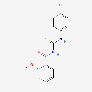 molecular formula C15H13ClN2O2S B5795162 N-[(4-chlorophenyl)carbamothioyl]-2-methoxybenzamide 