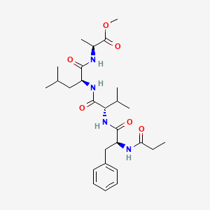molecular formula C27H42N4O6 B579536 propionyl-Phe-Val-Leu-Ala-OMe CAS No. 19526-15-9