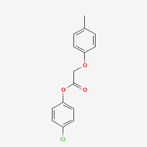 molecular formula C15H13ClO3 B5795373 Acetic acid, (4-methylphenoxy)-, 4-chlorophenyl ester CAS No. 62095-43-6