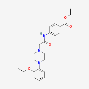 molecular formula C23H29N3O4 B5795424 ETHYL 4-({2-[4-(2-ETHOXYPHENYL)PIPERAZINO]ACETYL}AMINO)BENZOATE 