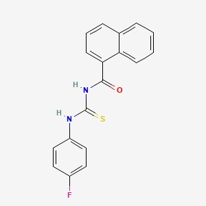 molecular formula C18H13FN2OS B5795430 N-[(4-fluorophenyl)carbamothioyl]naphthalene-1-carboxamide 