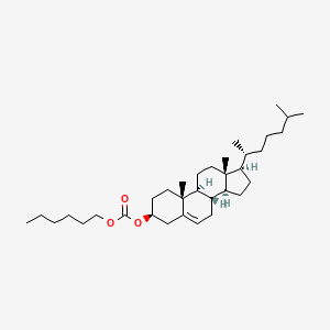molecular formula C34H58O3 B579551 cholesterol n-hexyl carbonate CAS No. 15455-80-8