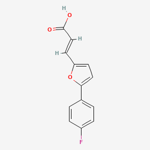 molecular formula C13H9FO3 B5795528 3-[5-(4-Fluorophenyl)furan-2-yl]prop-2-enoic acid 