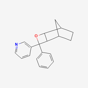 molecular formula C19H19NO B579556 3-(4-Phenyl-3-oxatricyclo[4.2.1.02,5]nonan-4-yl)pyridine CAS No. 16375-82-9