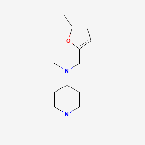 molecular formula C13H22N2O B5795562 N,1-dimethyl-N-[(5-methylfuran-2-yl)methyl]piperidin-4-amine 