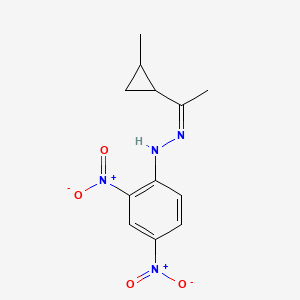 molecular formula C12H14N4O4 B579562 N-[(Z)-1-(2-methylcyclopropyl)ethylideneamino]-2,4-dinitroaniline CAS No. 16278-09-4