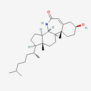 molecular formula C27H45NO2 B579565 3beta-Hydroxy-7a-aza-B-homocholest-5-en-7-one CAS No. 17398-64-0