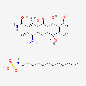 molecular formula C34H51N3O11S B579571 Tetracycline dodecylsulfamate CAS No. 16063-83-5
