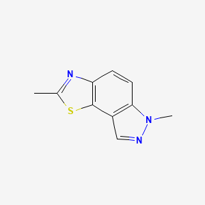 molecular formula C10H9N3S B579572 2,6-Dimethyl-6H-[1,3]thiazolo[5,4-e]indazole CAS No. 18035-13-7