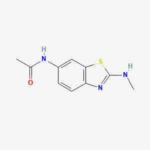 molecular formula C10H11N3OS B579576 ACETAMIDE,N-[2-(METHYLAMINO)-6-BENZOTHIAZOLYL]- CAS No. 16349-37-4