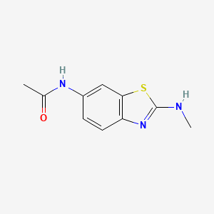 molecular formula C10H11N3OS B579576 N-(2-Methylamino)-1,3-Benzothiazol-6-Yl)acetamide CAS No. 16349-37-4