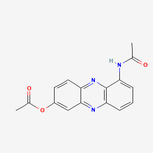 molecular formula C16H13N3O3 B579579 N-[7-(Acetyloxy)-1-phenazinyl]acetamide CAS No. 18450-10-7