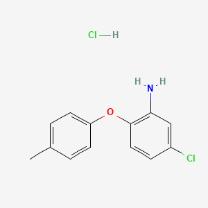 molecular formula C13H13Cl2NO B579581 5-Chloro-2-(4-methylphenoxy)aniline hydrochloride CAS No. 16824-48-9