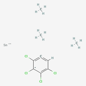 molecular formula C9H13Cl4Sn B579583 Trimethyl(2,3,4,5-tetrachlorophenyl)stannane CAS No. 15725-06-1