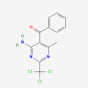 molecular formula C13H10Cl3N3O B5795877 5-BENZOYL-6-METHYL-2-(TRICHLOROMETHYL)PYRIMIDIN-4-AMINE 