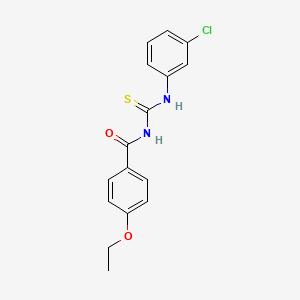 molecular formula C16H15ClN2O2S B5795967 N-[(3-chlorophenyl)carbamothioyl]-4-ethoxybenzamide 