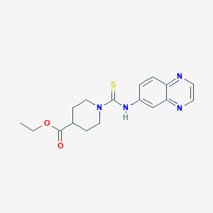 molecular formula C17H20N4O2S B5796061 Ethyl 1-(quinoxalin-6-ylcarbamothioyl)piperidine-4-carboxylate 