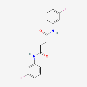 molecular formula C16H14F2N2O2 B5796096 N,N'-bis(3-fluorophenyl)butanediamide 
