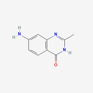 molecular formula C9H9N3O B579610 7-AMINO-2-METHYL-QUINAZOLIN-4-OL CAS No. 16081-78-0