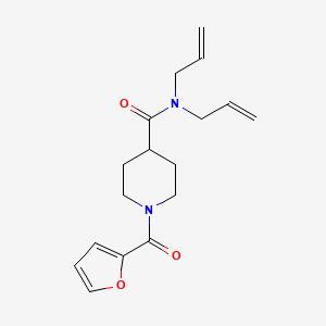 molecular formula C17H22N2O3 B5796235 N,N-DIALLYL-1-(2-FURYLCARBONYL)-4-PIPERIDINECARBOXAMIDE 