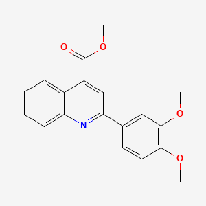 molecular formula C19H17NO4 B5796255 Methyl 2-(3,4-dimethoxyphenyl)quinoline-4-carboxylate CAS No. 133676-11-6