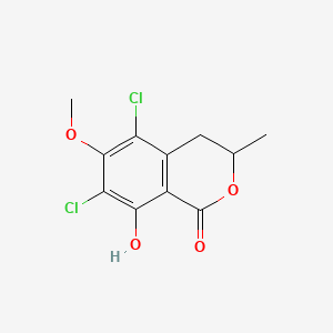 molecular formula C11H10Cl2O4 B579626 5,7-Dichloro-3,4-dihydro-8-hydroxy-3-methyl-6-methoxy-1H-2-benzopyran-1-one CAS No. 15815-78-8