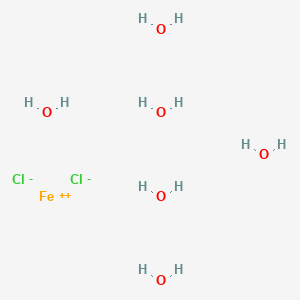 molecular formula Cl2FeH12O6 B579629 Iron(ii)chloride hexahydrate CAS No. 18990-23-3