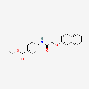 molecular formula C21H19NO4 B5796345 Ethyl 4-[(2-naphthalen-2-yloxyacetyl)amino]benzoate 