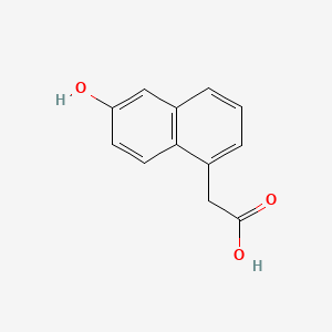 molecular formula C12H10O3 B579638 (6-Hydroxy-1-naphthyl)acetic acid CAS No. 18705-35-6
