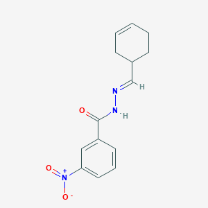 molecular formula C14H15N3O3 B5796399 N-[(E)-cyclohex-3-en-1-ylmethylideneamino]-3-nitrobenzamide 